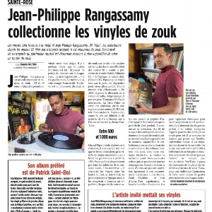 Jean-Phillipe Rangassamy collectionne les vinyles de zouk